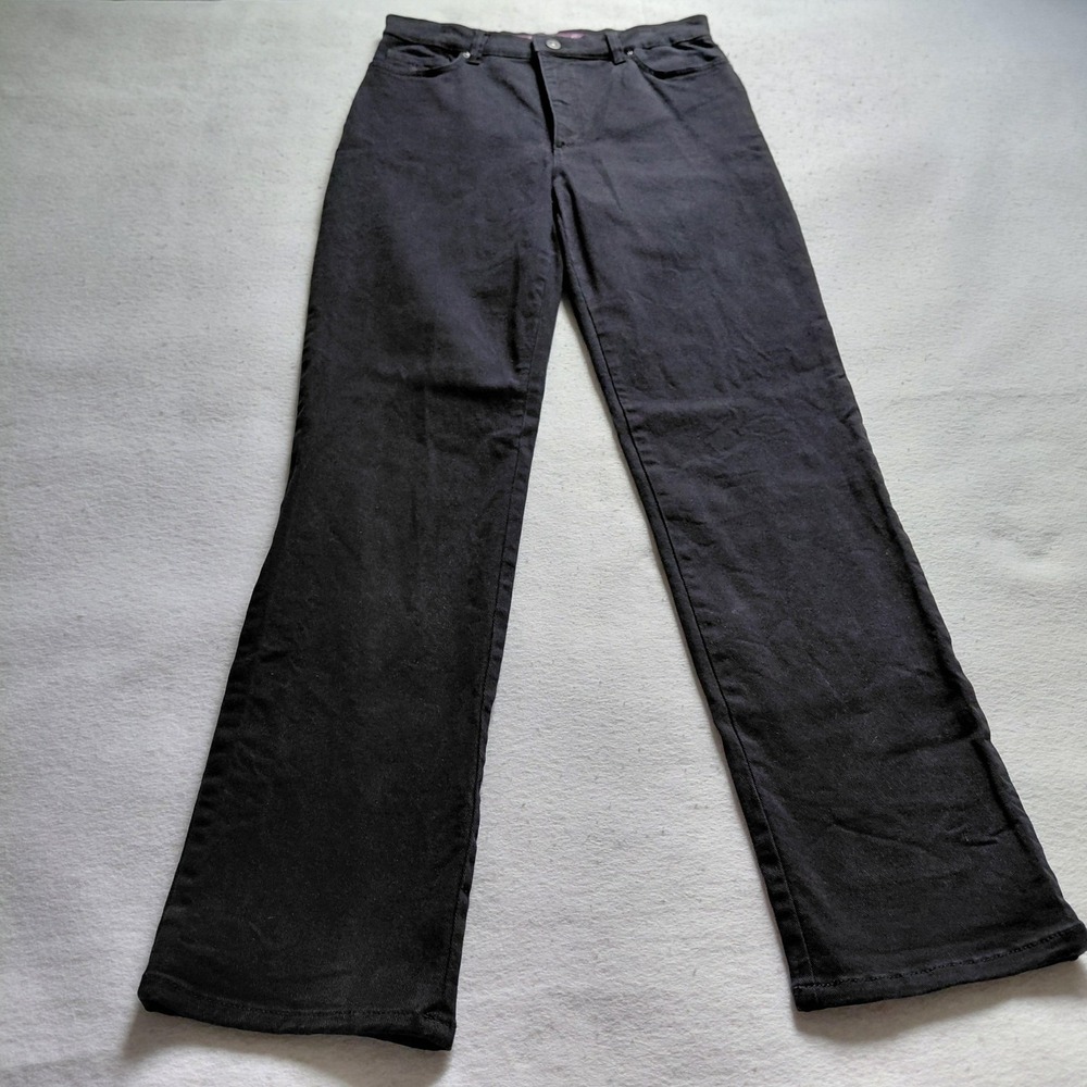 Gloria Vanderbilt Amanda Black Jeans Size 6 Missy Average Bootcut Stretch B11000